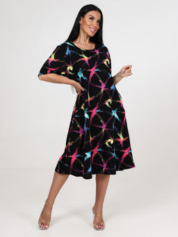 Платье-5 ПЛАТЬЕ ЖЕНСКОЕ (Черный / салют)