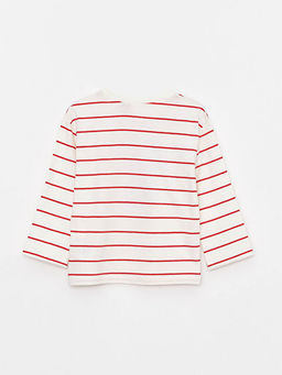 Bisiklet Yaka Uzun Kollu Minnie Mouse Bask?l? K?z Bebek Ti??rt - Waikiki фото 2