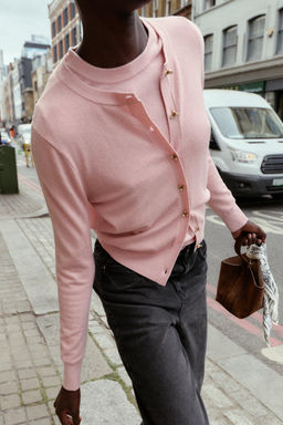 CARDIGAN WITH FLORAL BUTTONS - Zara фото 2