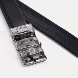 Ремень мужской длинный, 125×3.5 см, гладкий, пряжка автомат, чёрный