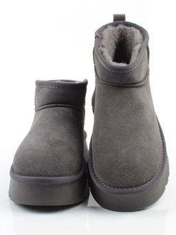 04-PF8520-5 GRAY Угги женские (натуральная замша, 100% шерсть)