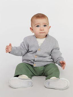 V Yaka Erkek Bebek Triko H?rka