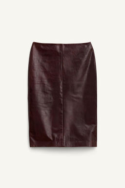 LIMITED EDITION 100% LEATHER STRAIGHT SKIRT - Zara фото 6
