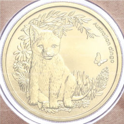 1 доллар 2011 года Австралия Детеныши диких животных Динго (в конверте с почтовой маркой)