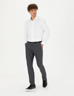 Beyaz Slim Fit Uzun Kollu G_mlek