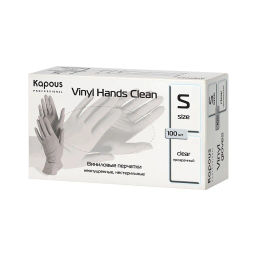 Перчатки S виниловые Vinyl Hands Clean, 100шт. KAPOUS