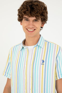 Мужская темно-синяя рубашка с коротким рукавом Неожиданная скидка в корзине - U.s. polo assn фото 2