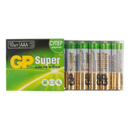 Батарейки GP Super AAA LR03 алкалин. 1,5 V 10 шт/упак
