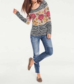 Пуловер, серо-бежевый - Heine фото 3