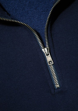 Mavi Logo Bask?l? Yar? Fermuarl? Lacivert Sweatshirt  фото 7