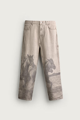 PANTAL?N BALLOON FIT ESTAMPADO CABALLOS / 026 - Zara фото 6