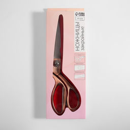 Ножницы закройные, скошенное лезвие, 9.5", 24 см, цвет бронзовый
