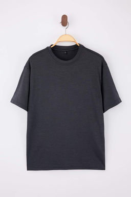 Indigo Wardrobe Essentials Dusuk Omuz Regular Fit Yumusak Tuse Modal T-Shirt TMNSS26TS00007