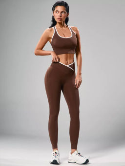 Спортивные леггинсы с перекрестным поясом - NEVERLATE фото 3