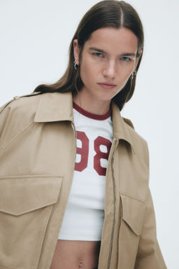 Chaqueta cargo de algod?n