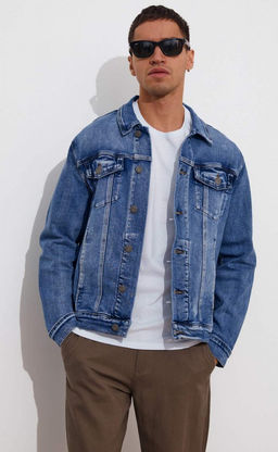 Куртка джинсовая мужская F311-1296 синяя