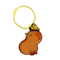 Брелок для ключей акриловый на цепочке «Капибара», 3.5 х 9 см