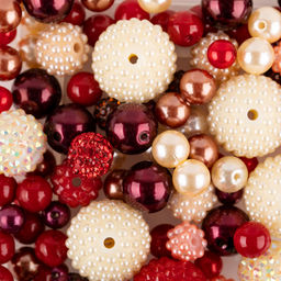 Бусина Zlatka MIX пластик BWMX 100 г 10 г №04 красный