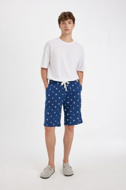 Regular Fit Cepli Desenli Sort Pijama Alt?