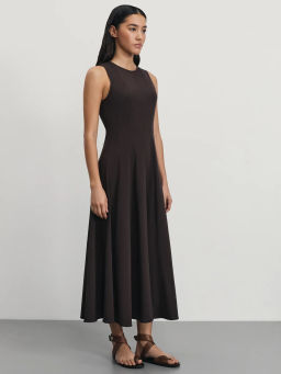 Платье миди приталенного кроя из хлопка / Zarina  фото 5