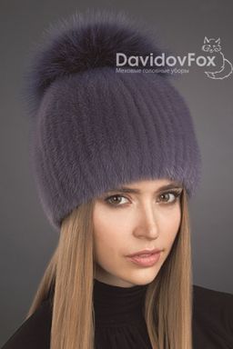 Шапка Лыжница норка слива