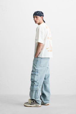 T-SHIRT WITH CONTRAST PRINTS - Zara фото 12