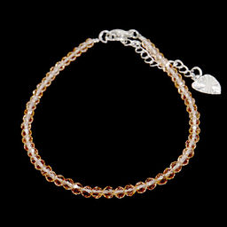 Браслет Шпинель с алмазной огранкой Шампанское 3мм