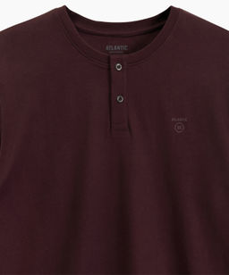 ATLANTIC NMP-394 Пижама мужская Check винный + серый фото 4