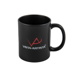 Посуда керамическая "VISTA-ARTISTA" VACMB-01 Кружка матовая черная с логотипом "VISTA-ARTISTA" 300 мл . .