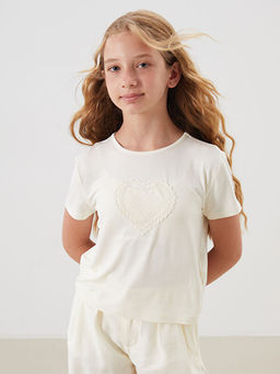 Bisiklet Yaka K?z ?ocuk Ti??rt