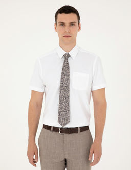 Beyaz Regular Fit K_sa Kollu Basic G_mlek