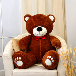 Мягкая игрушка «Медведь» с красным бантиком, 90 см