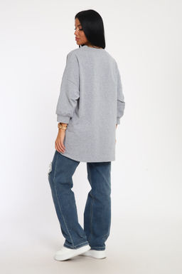 24414 Джемпер удлиненный с лейблом