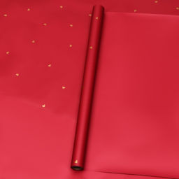 Пленка для цветов, 57 см ×10 м, «Сердечки», винная, 65 микрон