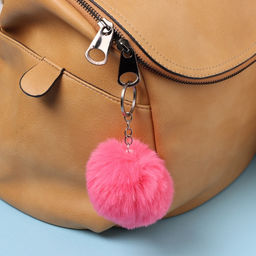 Брелок для ключей на кольце Пушистик. Фламинго. Прекрасное рядом!, на сумку, рюкзак, d=8 см, 14?14.7 см - Simaland фото 4