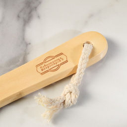 Щётка массажная для тела, из натуральной щетины, с ручкой, гладкая