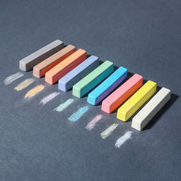 Цена за 4 шт. Мелки цветные школьные, набор 9 шт. «Синий трактор», прямоугольные