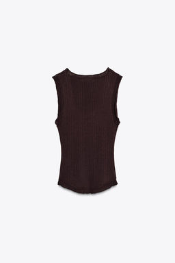 RIBBED KNIT TOP - Zara фото 7