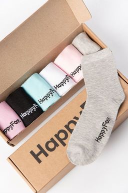 Набор однотонных носков 6 пар Happy Fox  фото 4