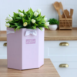 Переноска складная шестигранник Самой прекрасной, 17 14,8 19,5 см - Дарите счастье фото 4