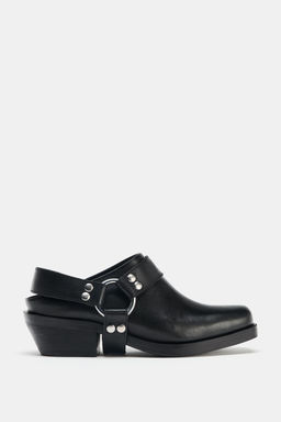 LEATHER BIKER CLOGS - Zara фото 16