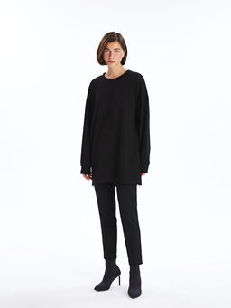 Bisiklet Yaka D?z Uzun Kollu Kad?n Tunik