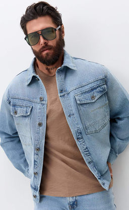 Куртка джинс P611-1286 l.blue - Primm фото 2