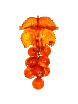 Винтажная брошь Виноград из янтаря