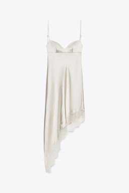 LACE SATIN DRESS - Zara фото 9