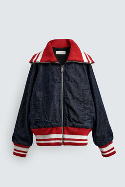 RIBBED DENIM BOMBER JACKET HARRY LAMBERT FOR ZARA X DISNEY