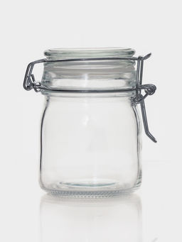 Баночка для специй Доляна «Галерея», 200 мл, 8.5×9×6.5 см, с бугельным замком, стекло, прозрачная