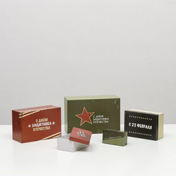 Набор подарочных коробок 10 в 1 23 февраля, 30.5?20?13  12?6.5?4 см