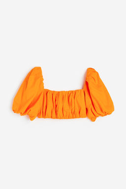Crop top en mezcla de lino