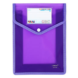 Папка-конверт на кнопке А5, 500 мкр, с расширением, вертикальная, карман для визиток, МИКС - Simaland фото 5